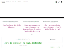 Tablet Screenshot of flatwithme.com.au